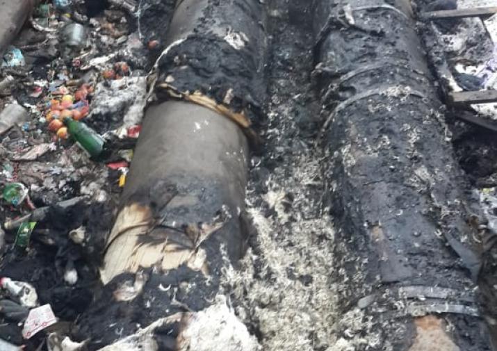 Выживших нет. В пожаре на теплотрассе в Ясногорске погиб человек