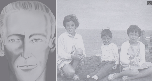 Фоторобот подозреваемого и дети Бомонт в 1965-м году, South Australia Police