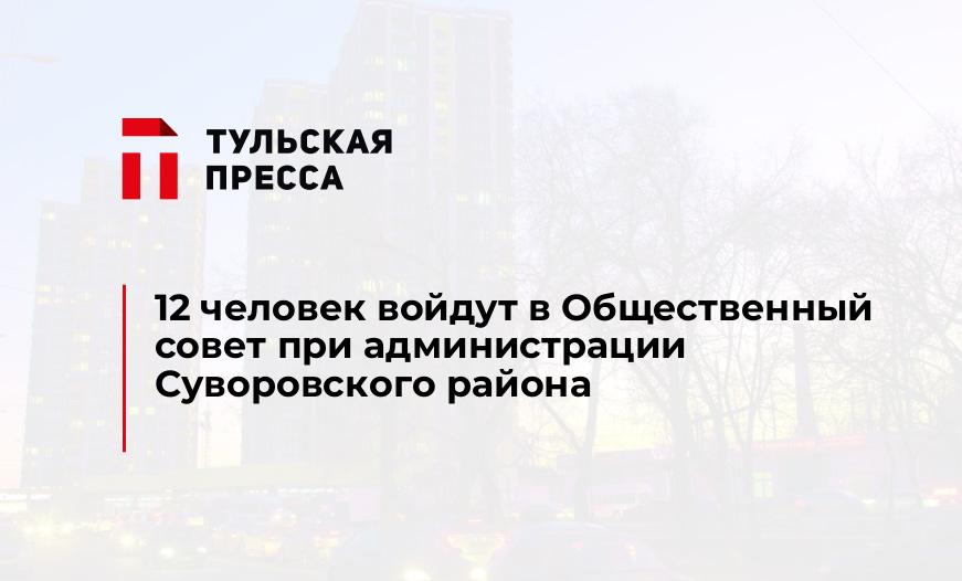 12 человек войдут в Общественный совет при администрации Суворовского района