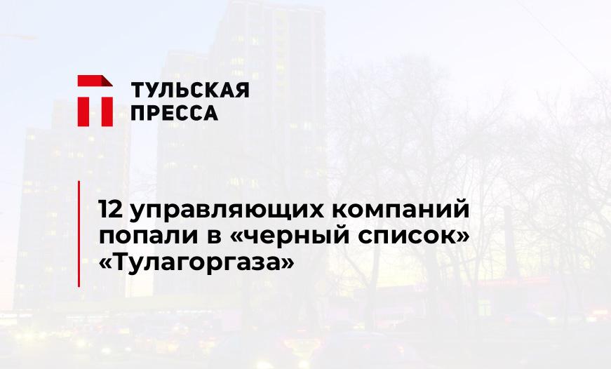 12 управляющих компаний попали в "черный список" "Тулагоргаза"