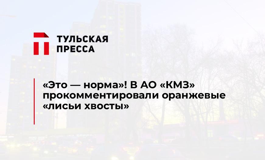 "Это - норма"! В АО "КМЗ" прокомментировали оранжевые "лисьи хвосты"
