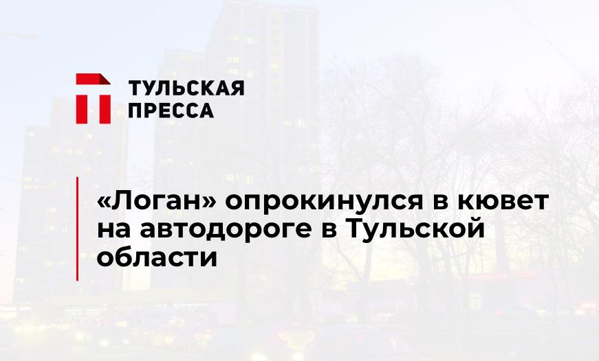 "Логан" опрокинулся в кювет на автодороге в Тульской области