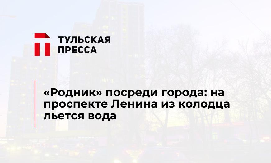"Родник" посреди города: на проспекте Ленина из колодца льется вода