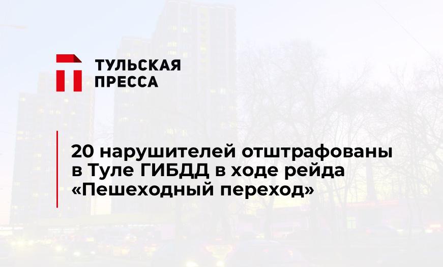 20 нарушителей отштрафованы в Туле ГИБДД в ходе рейда «Пешеходный переход» 