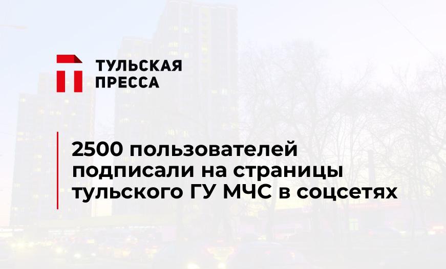 2500 пользователей подписали на страницы тульского ГУ МЧС в соцсетях