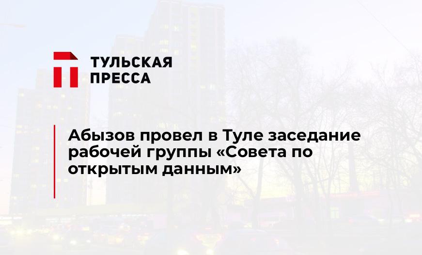 Абызов провел в Туле заседание рабочей группы "Совета по открытым данным"