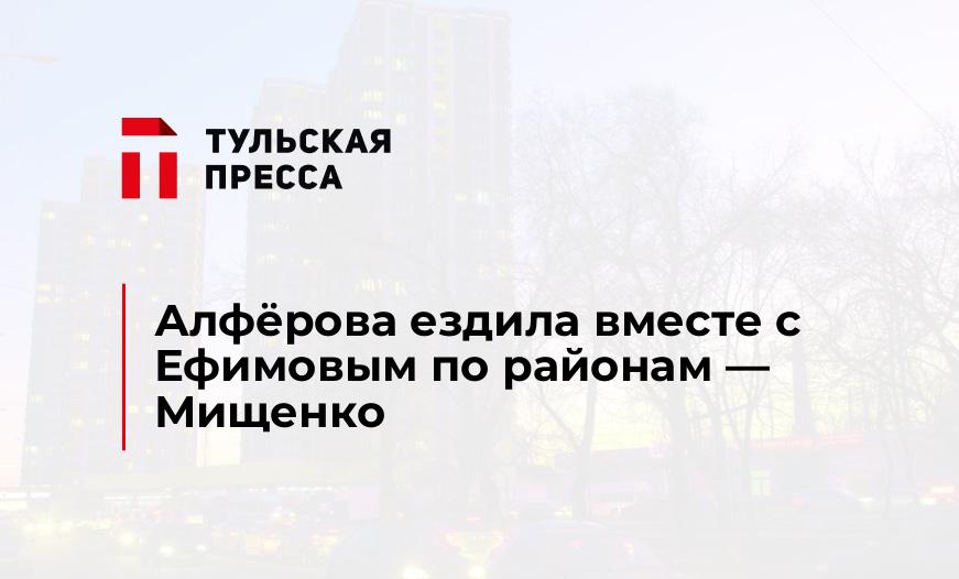 Алфёрова ездила вместе с Ефимовым по районам — Мищенко