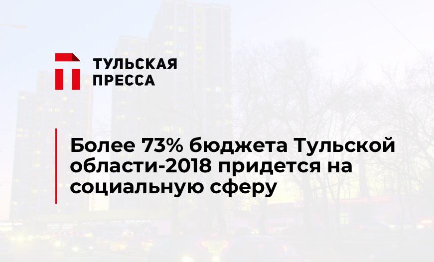 Более 73% бюджета Тульской области-2018 придется на социальную сферу