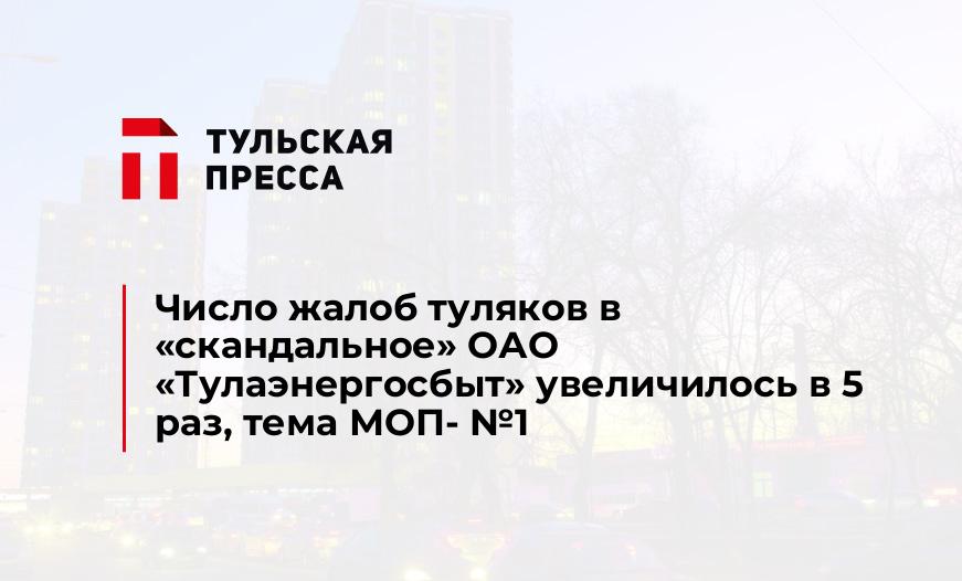 Число жалоб туляков в "скандальное" ОАО «Тулаэнергосбыт» увеличилось в 5 раз, тема МОП- №1