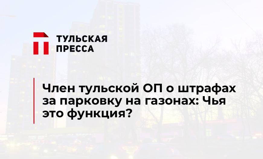 Член тульской ОП о штрафах за парковку на газонах: Чья это функция?