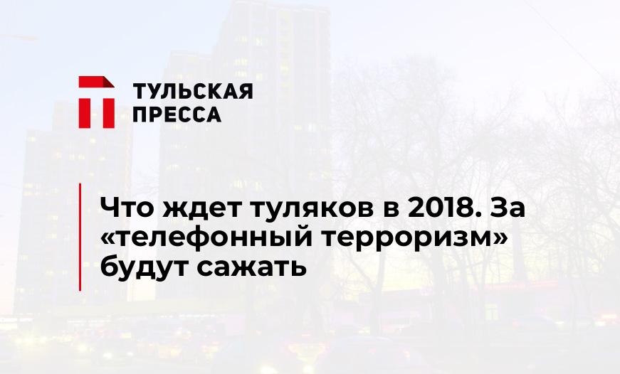 Что ждет туляков в 2018. За "телефонный терроризм" будут сажать
