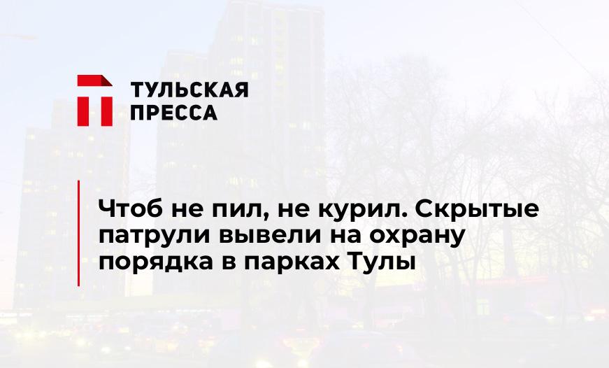 Чтоб не пил, не курил. Скрытые патрули вывели на охрану порядка в парках Тулы