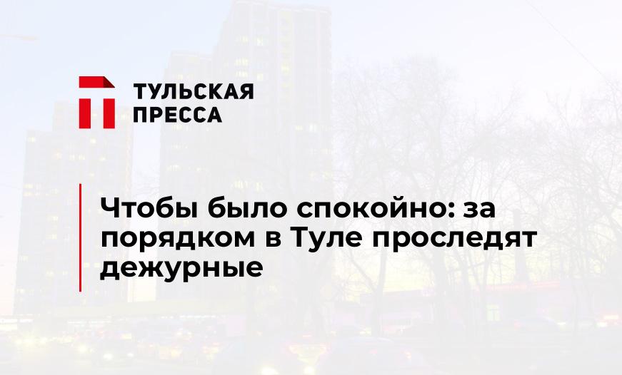 Чтобы было спокойно: за порядком в Туле проследят дежурные