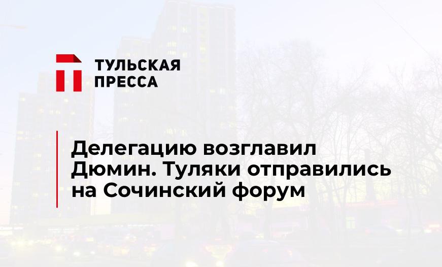Делегацию возглавил Дюмин. Туляки отправились на Сочинский форум