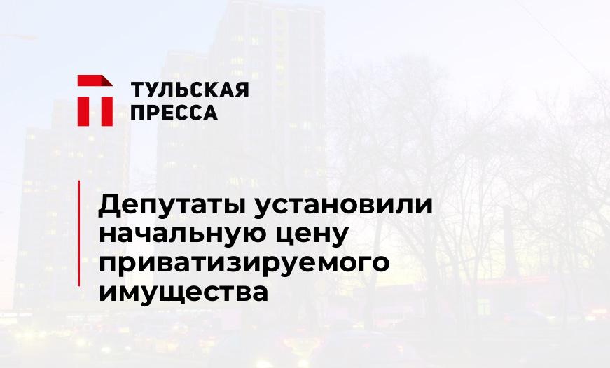 Депутаты установили начальную цену приватизируемого имущества