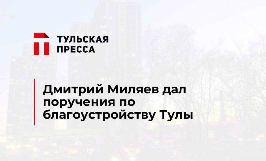 Дмитрий Миляев дал поручения по благоустройству Тулы