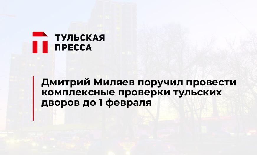 Дмитрий Миляев поручил провести комплексные проверки тульских дворов до 1 февраля