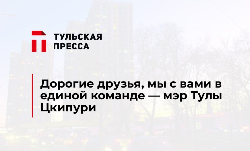 Дорогие друзья, мы с вами в единой команде - мэр Тулы Цкипури
