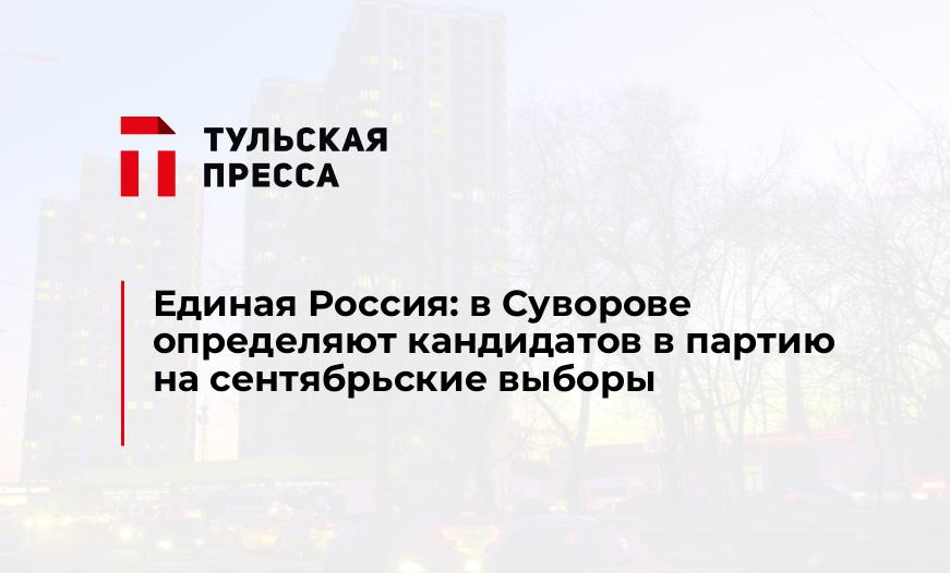 Единая Россия: в Суворове определяют кандидатов в партию на сентябрьские выборы