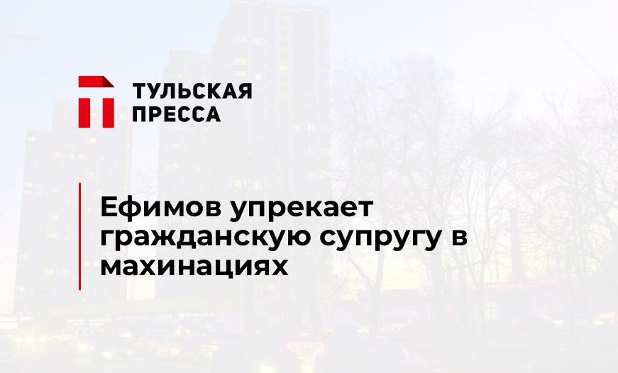 Ефимов упрекает гражданскую супругу в махинациях