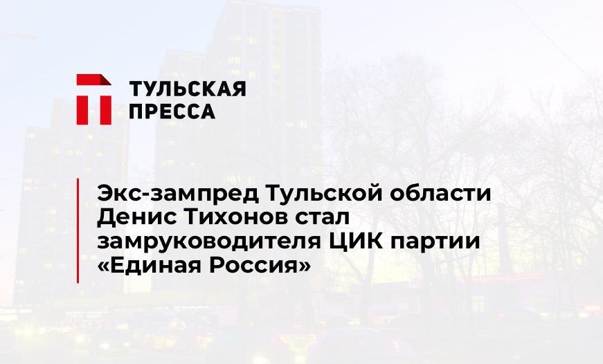 Экс-зампред Тульской области Денис Тихонов стал замруководителя ЦИК партии «Единая Россия»