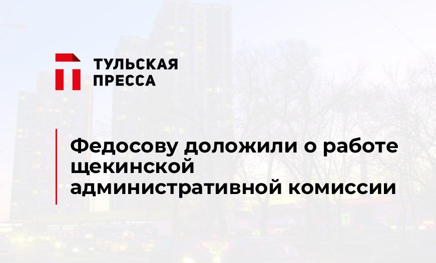 Федосову доложили о работе щекинской административной комиссии