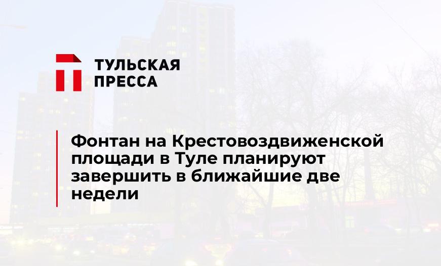 Фонтан на Крестовоздвиженской площади в Туле планируют завершить в ближайшие две недели