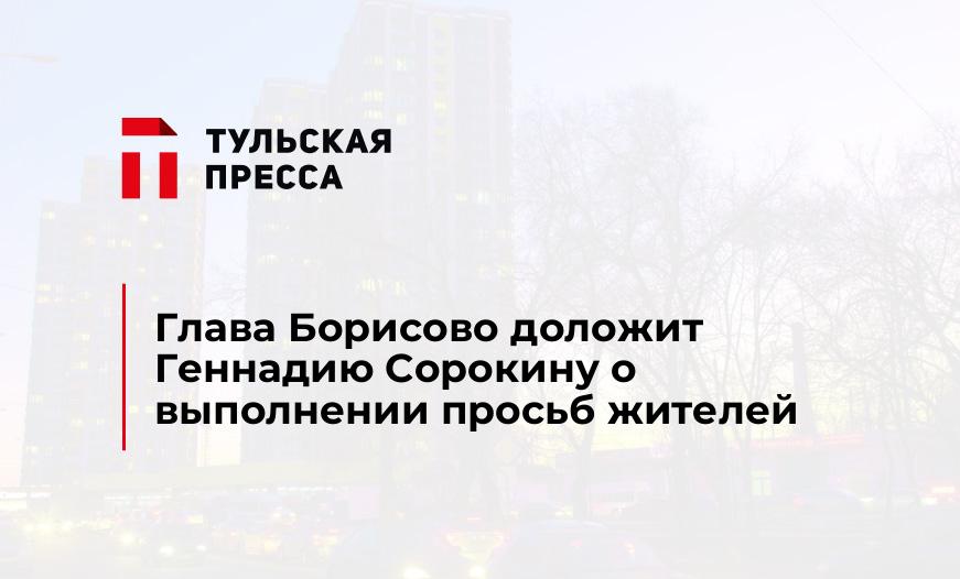 Глава Борисово доложит Геннадию Сорокину о выполнении просьб жителей