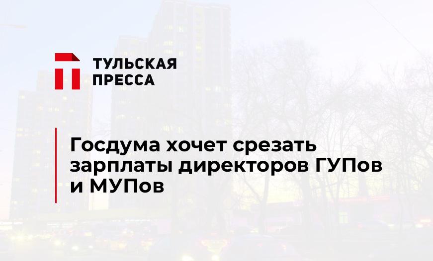 Госдума хочет срезать зарплаты директоров ГУПов и МУПов