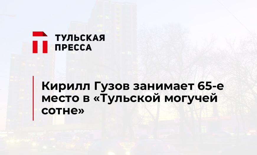 Кирилл Гузов занимает 65-е место в «Тульской могучей сотне»