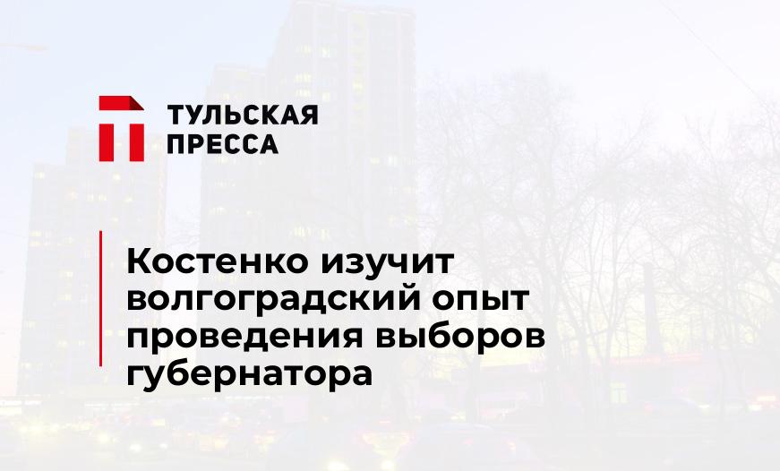 Костенко изучит волгоградский опыт проведения выборов губернатора 