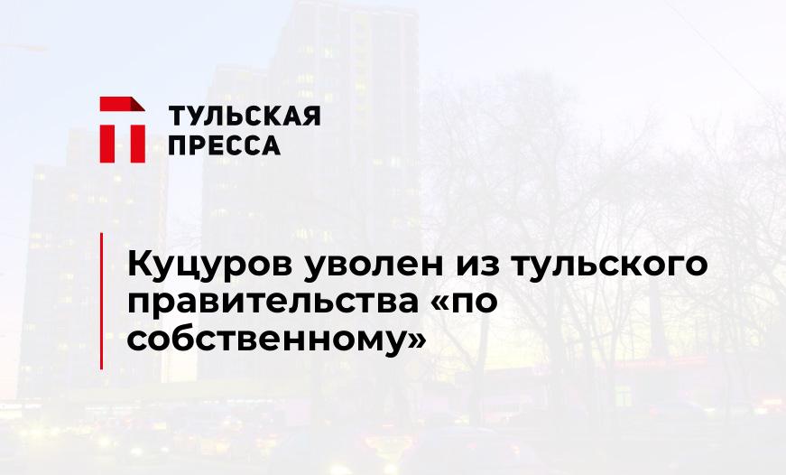 Куцуров уволен из тульского правительства "по собственному"