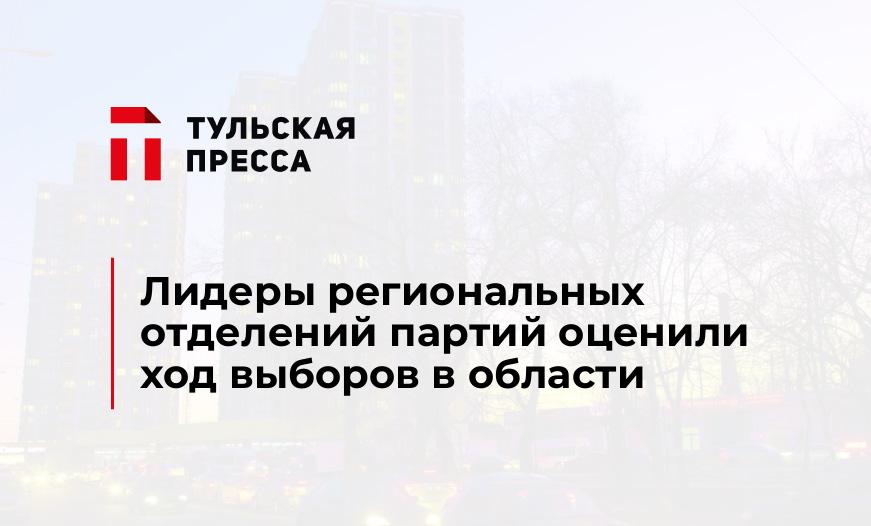 Лидеры региональных отделений партий оценили ход выборов в области