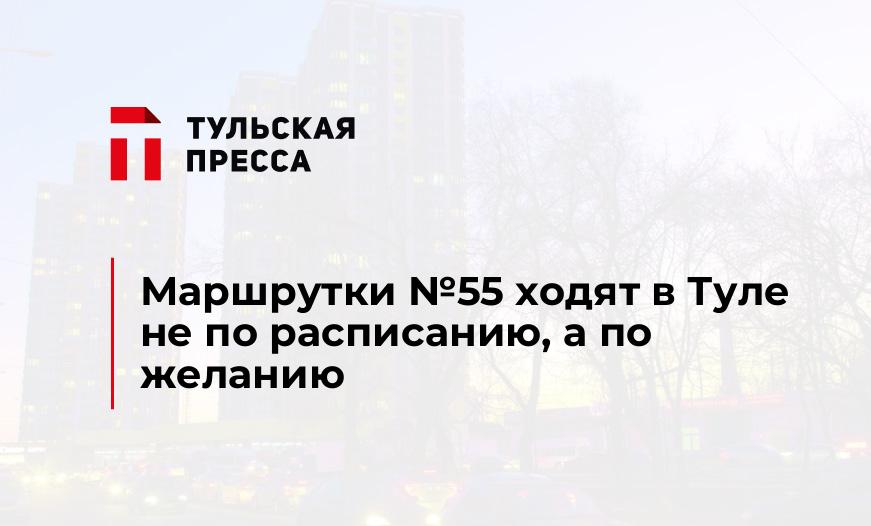 Маршрутки №55 ходят в Туле не по расписанию, а по желанию