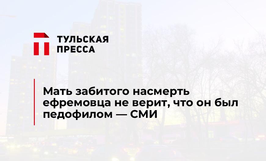 Мать забитого насмерть ефремовца не верит, что он был педофилом - СМИ