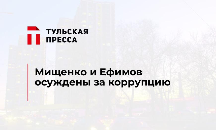 Мищенко и Ефимов осуждены за коррупцию