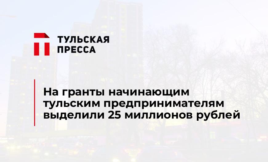 На гранты начинающим тульским предпринимателям выделили 25 миллионов рублей