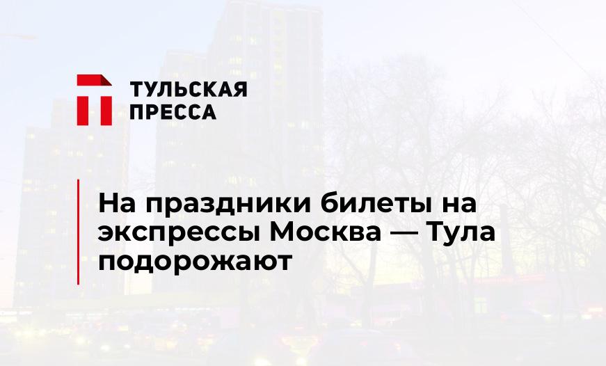 На праздники билеты на экспрессы Москва - Тула подорожают