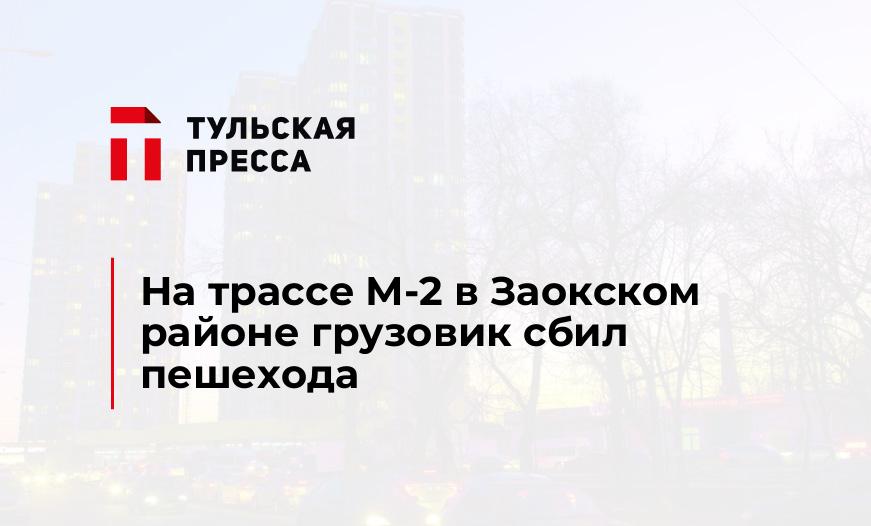 На трассе М-2 в Заокском районе грузовик сбил пешехода