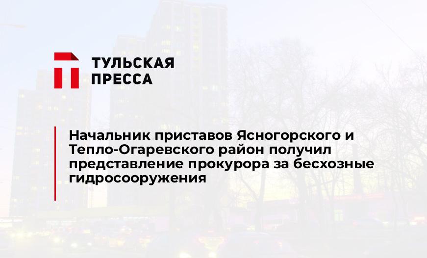 Начальник приставов Ясногорского и Тепло-Огаревского район получил представление прокурора за бесхозные гидросооружения