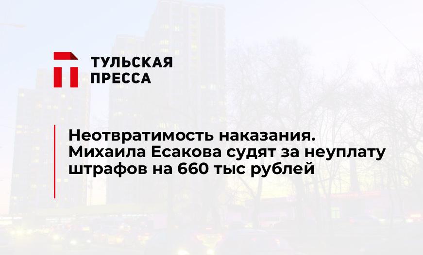 Неотвратимость наказания. Михаила Есакова судят за неуплату штрафов на 660 тыс рублей