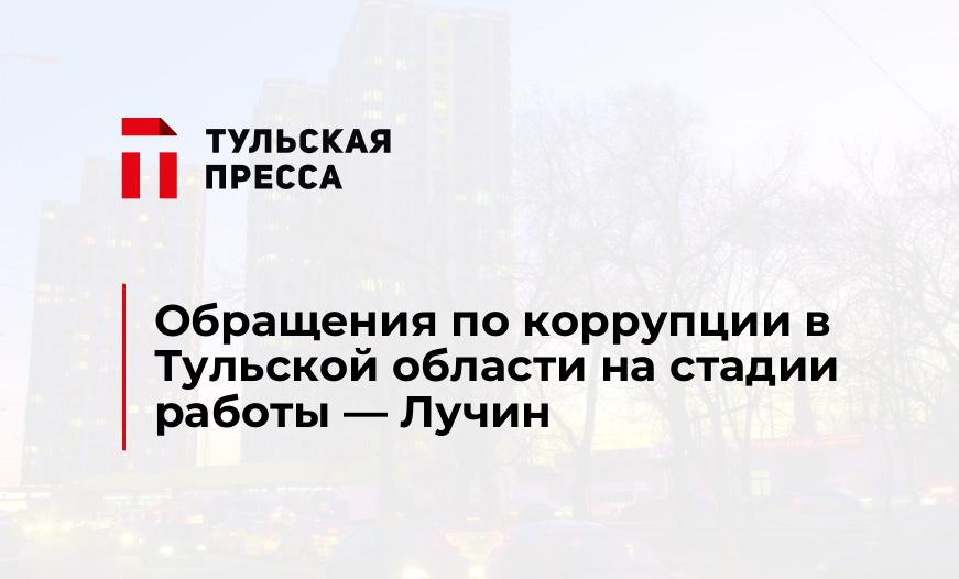 Обращения по коррупции в Тульской области на стадии работы — Лучин