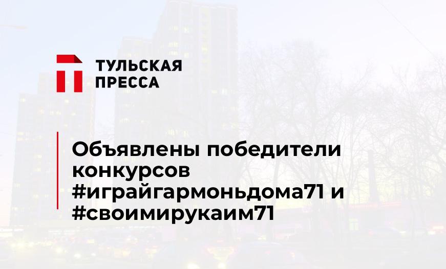 Объявлены победители конкурсов #играйгармоньдома71 и #своимирукаим71