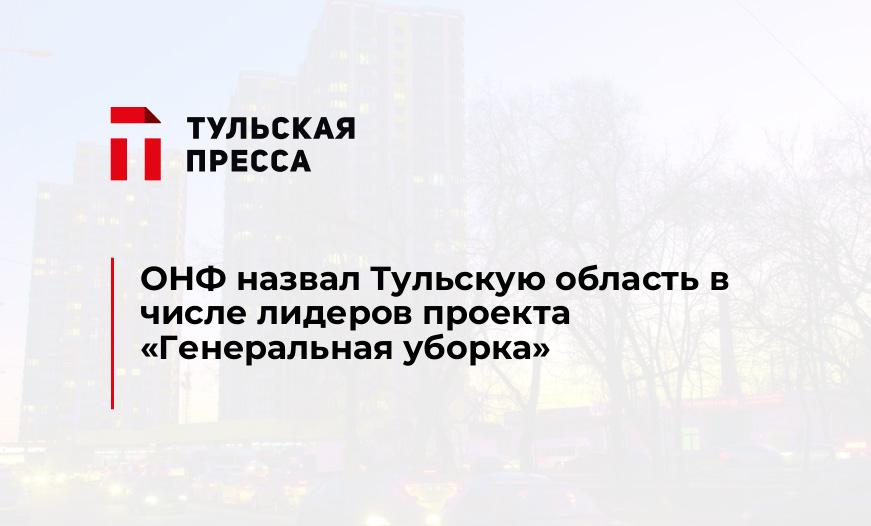 ОНФ назвал Тульскую область в числе лидеров проекта "Генеральная уборка"