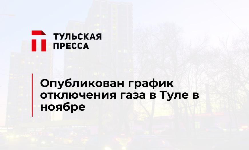 Опубликован график отключения газа в Туле в ноябре