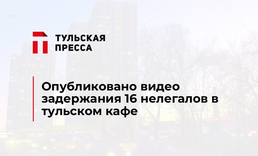 Опубликовано видео задержания 16 нелегалов в тульском кафе