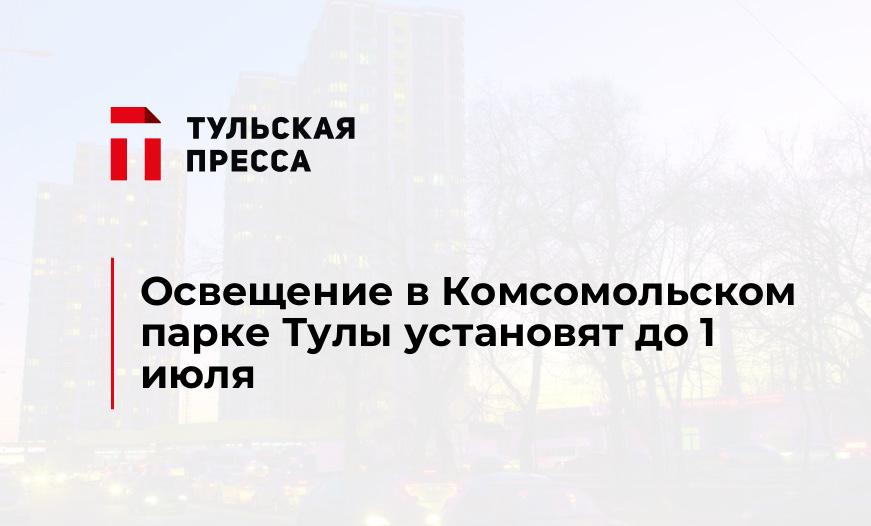 Освещение в Комсомольском парке Тулы установят до 1 июля
