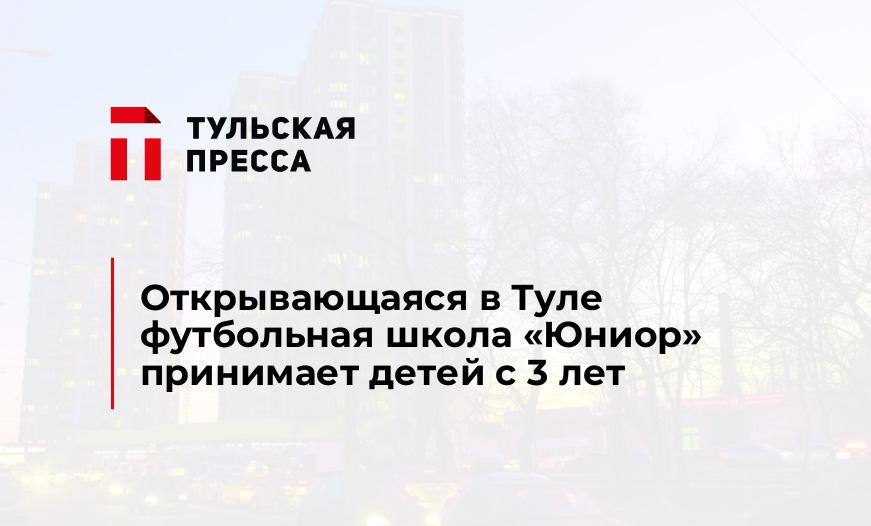 Открывающаяся в Туле футбольная школа "Юниор" принимает детей с 3 лет