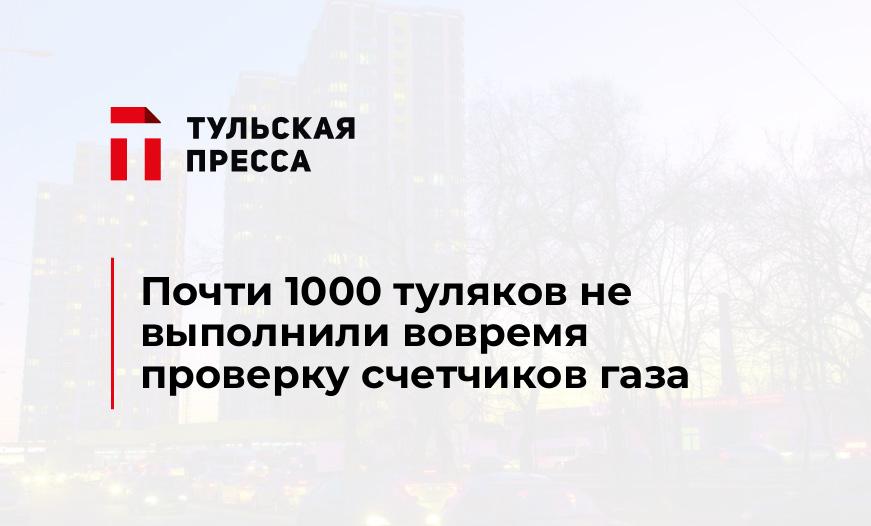 Почти 1000 туляков не выполнили вовремя проверку счетчиков газа