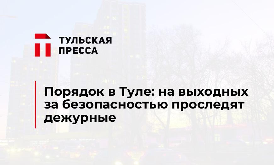 Порядок в Туле: на выходных за безопасностью проследят дежурные 